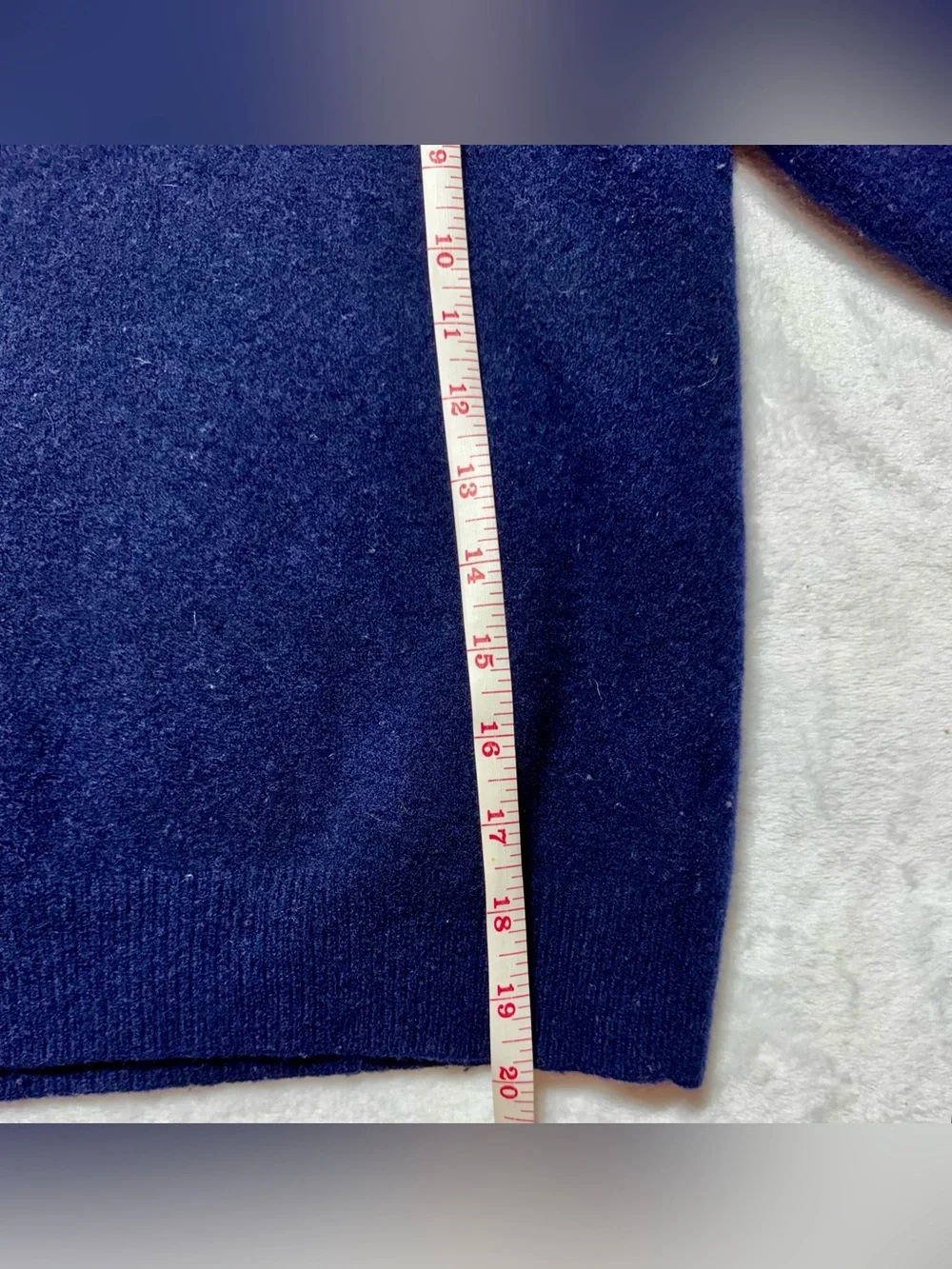 Polo Ralph Lauren Youth Blue Solid Collared Pullover 100% Lambswool Sweater